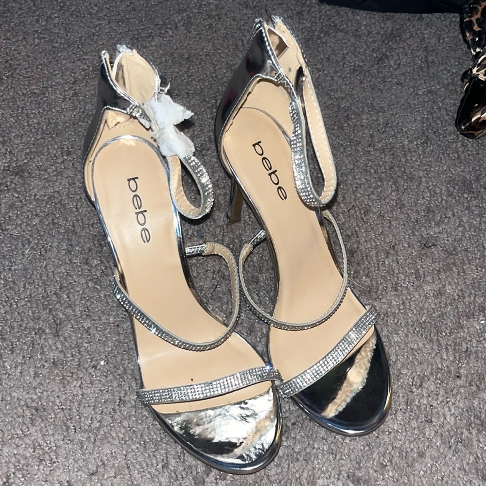 NWOT Bebe rhinestone heels